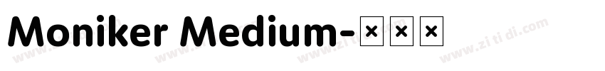 Moniker Medium字体转换